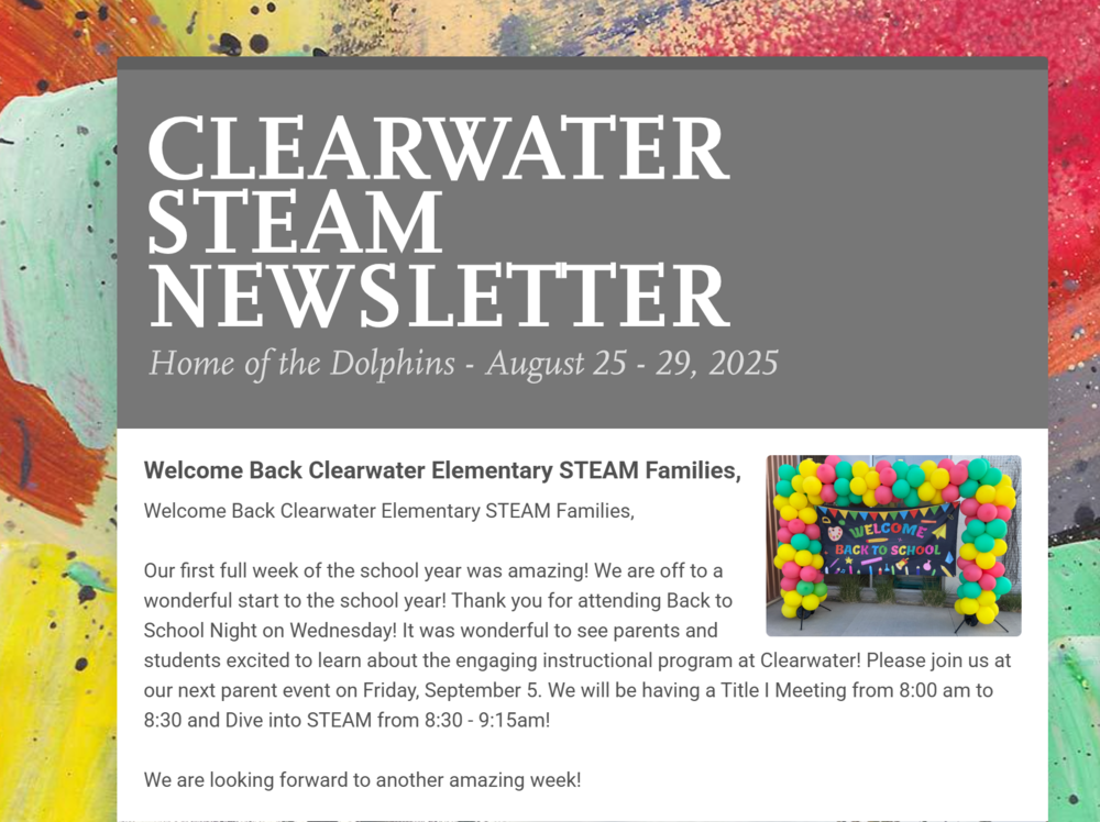Clearwater Newsletter