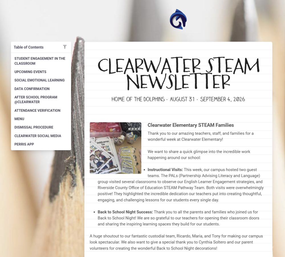 Clearwater Newsletter