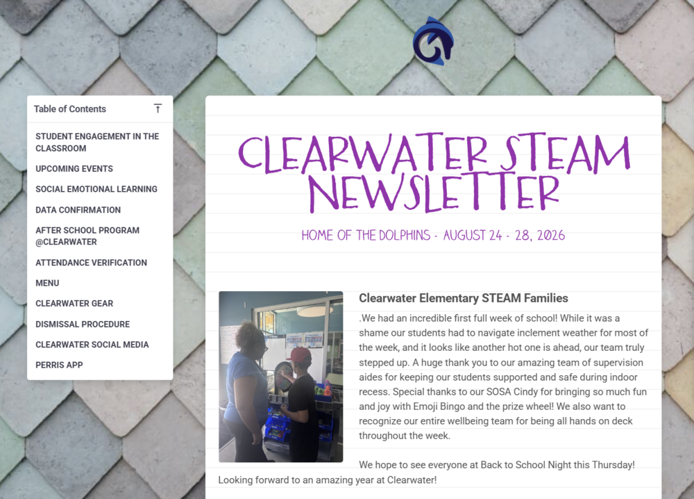 Clearwater Newsletter