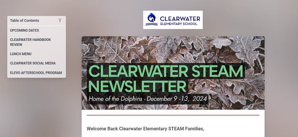 Clearwater STEAM Newsletter