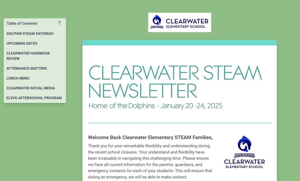 Clearwater STEAM Newsletter