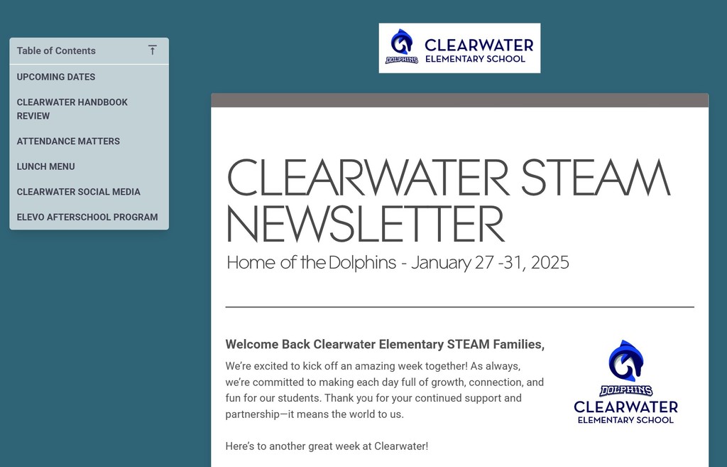 Clearwater STEAM Newsletter