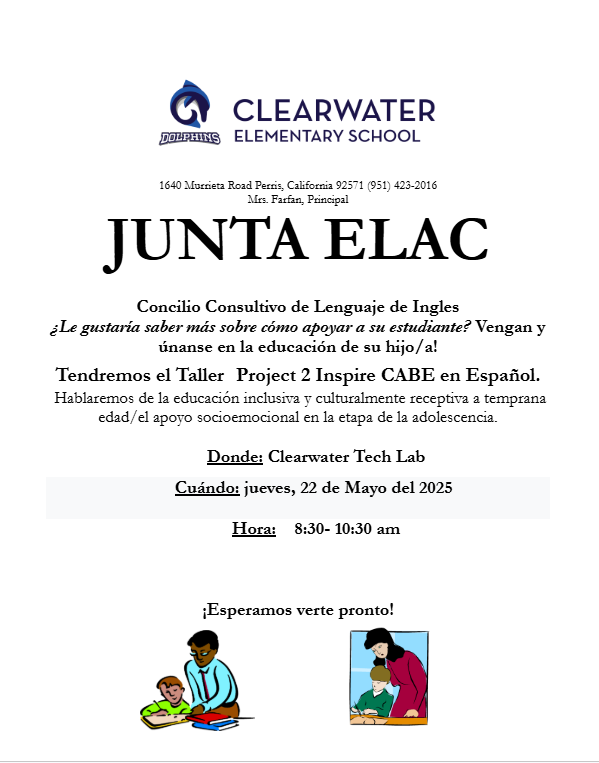 Junta de ELAC 05/22/2025
