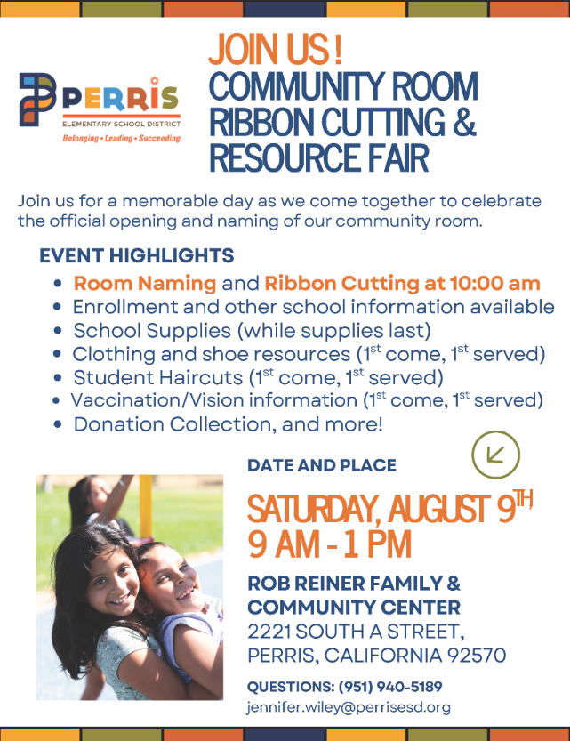 Join us for a memorable day as we together to celebrate the official opening and naming of our Community Room.