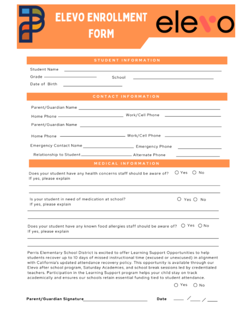 ELEVO AFTER SCHOOL PROGRAM