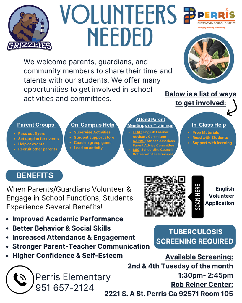 English Parent Volunteer Flyer