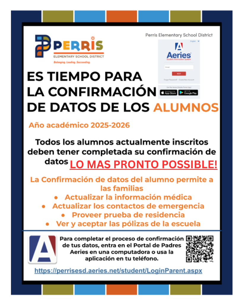 Parent Data Confirmation