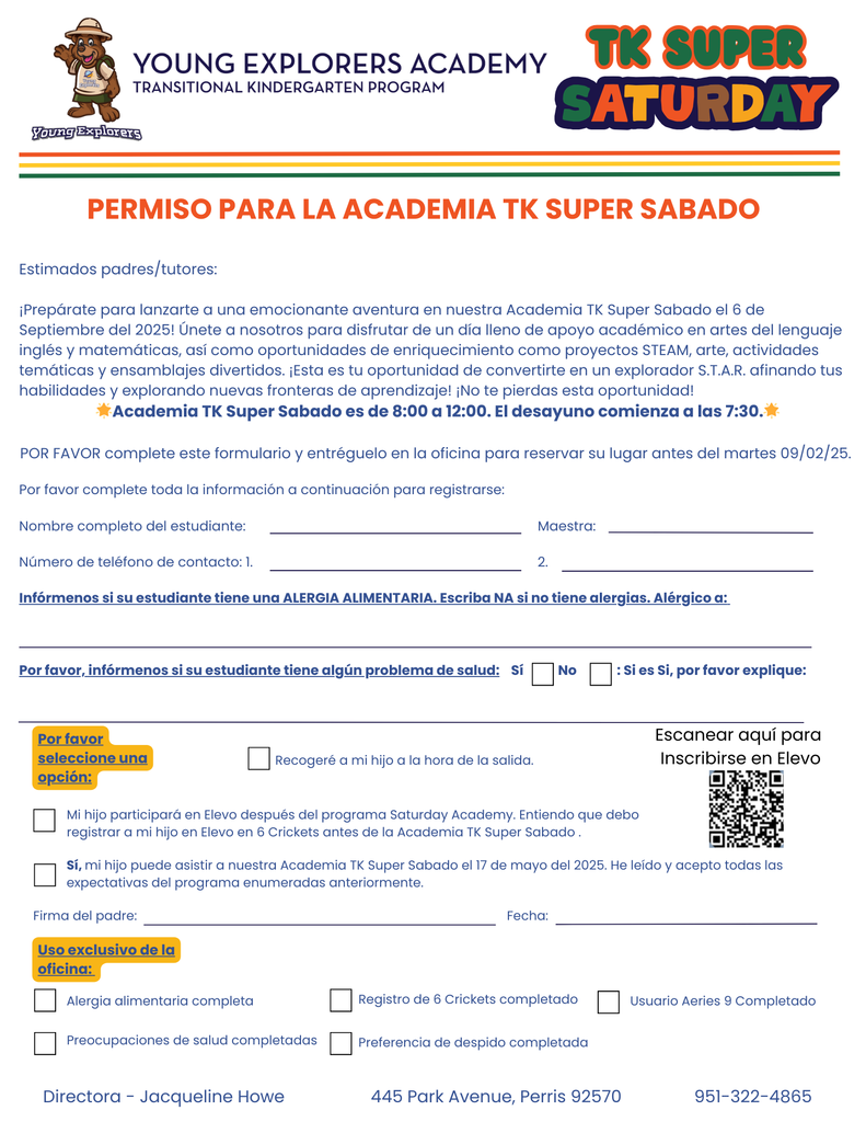 TK Super Saturday  - Spanish
