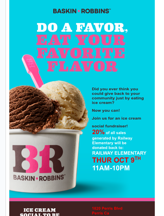 Baskin Robbins Fundraiser 