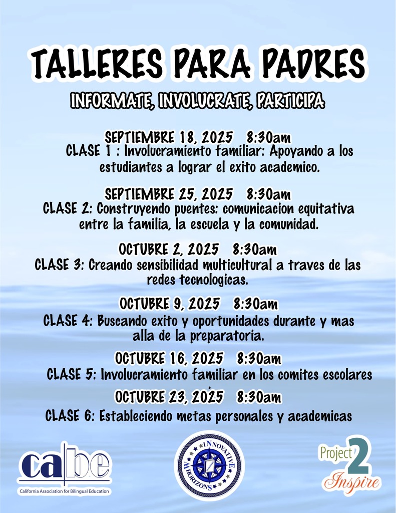 CABE Parent Workshop Dates