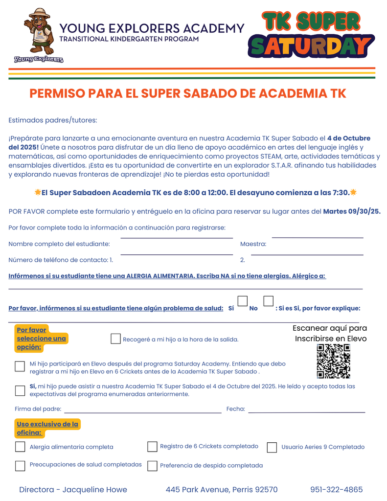 TK Super Saturday - Spanish