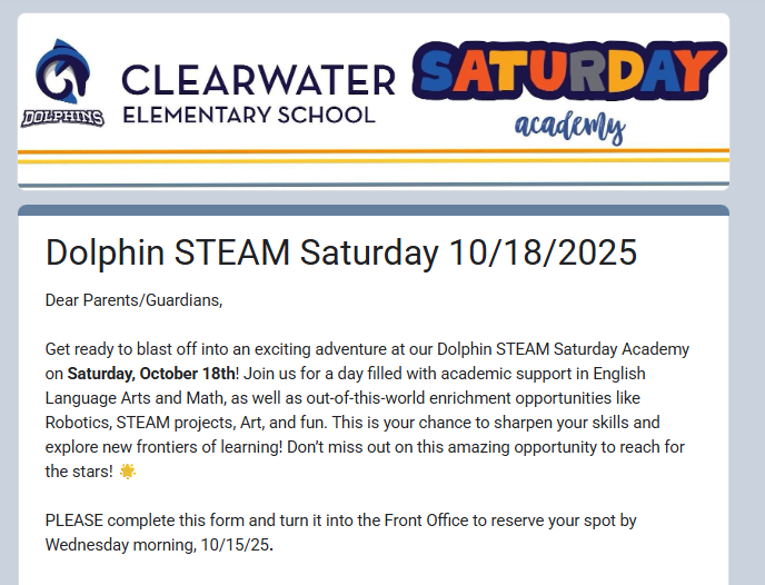 Saturday Academy