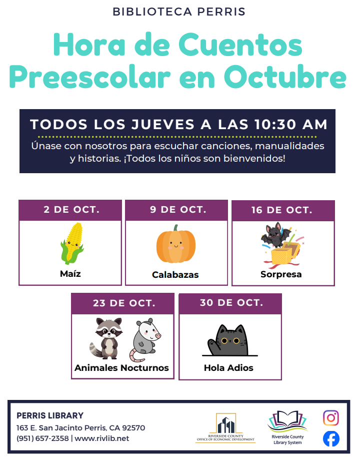 Perris Public library Storytime