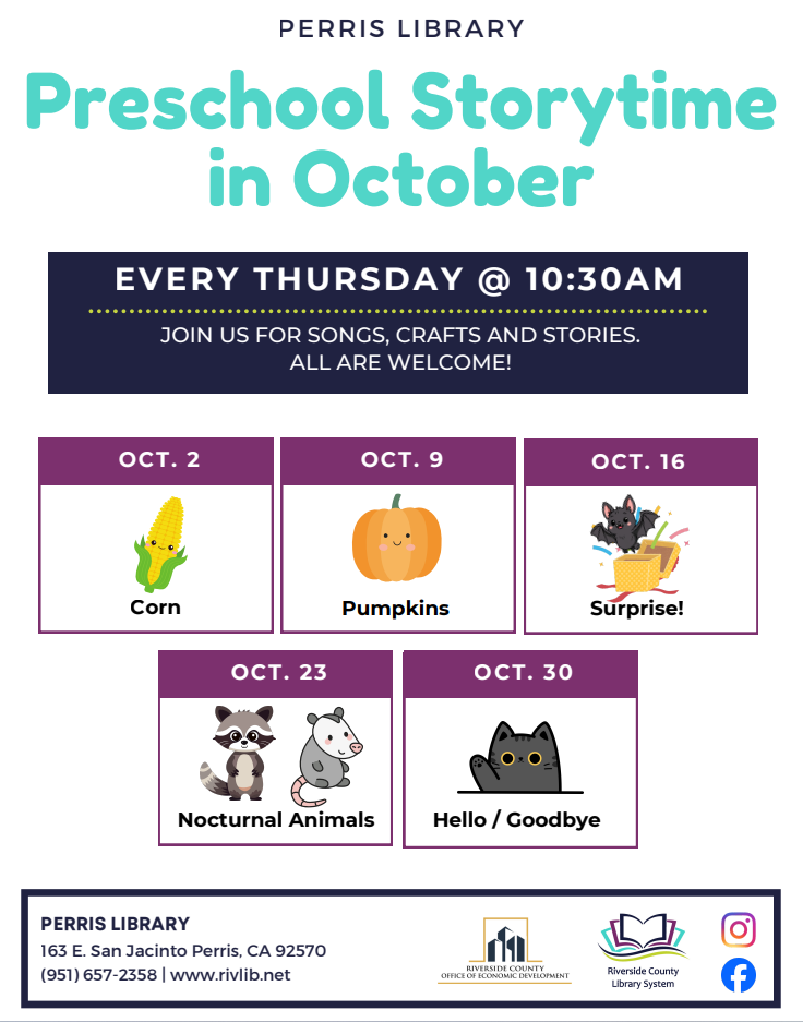 Storytime Perris Public Library