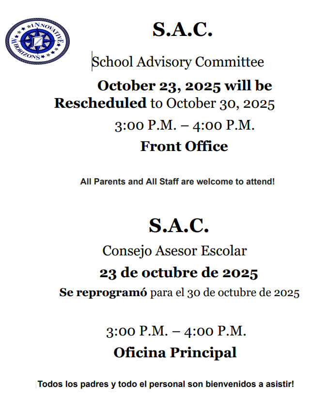 SAC  Postponed