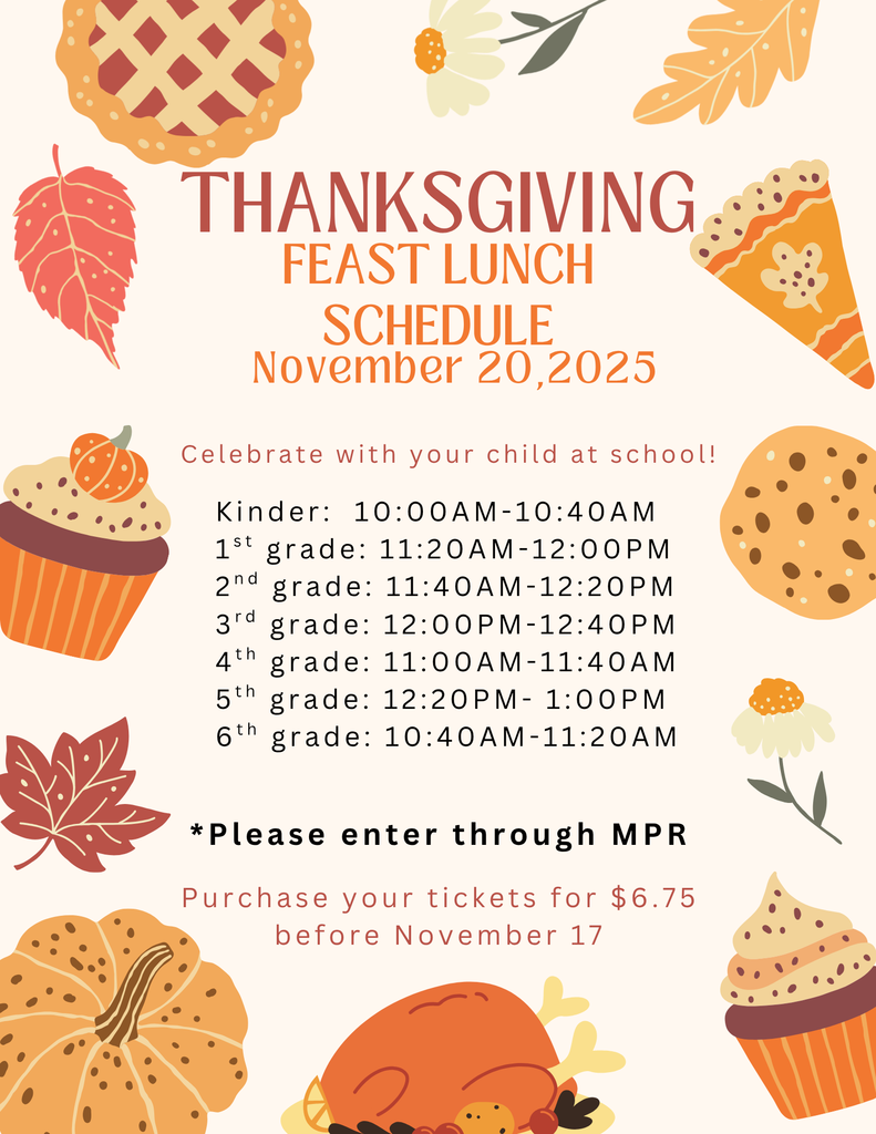 Thanksgiving Feast Schedule