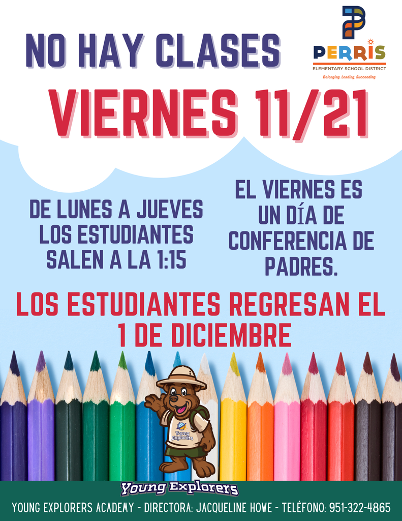 No School Friday & Parent Conference Week Info (S)