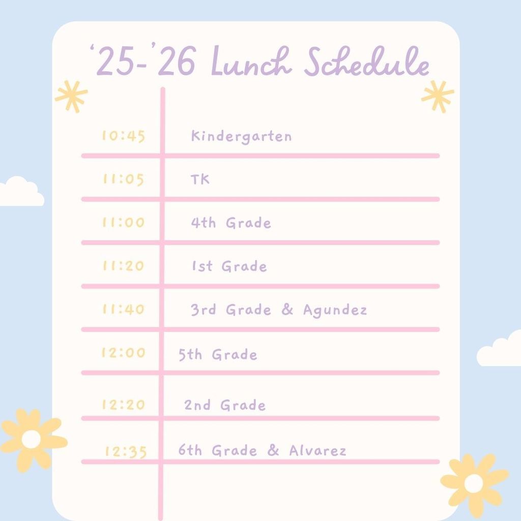 Lunch Schedule