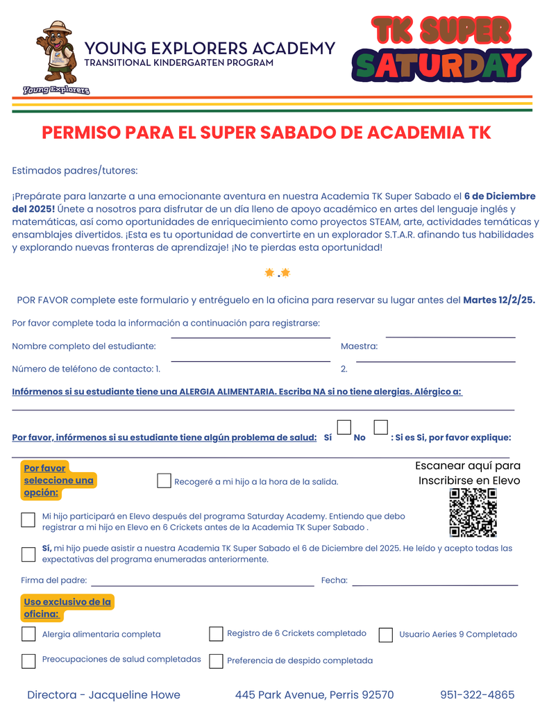 TK Super Saturday  - Spanish