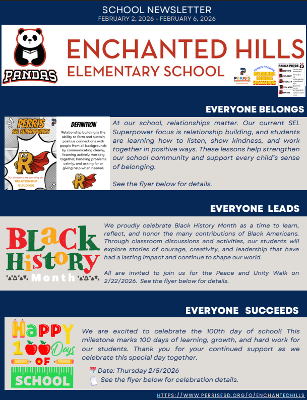 School Newsletter Page