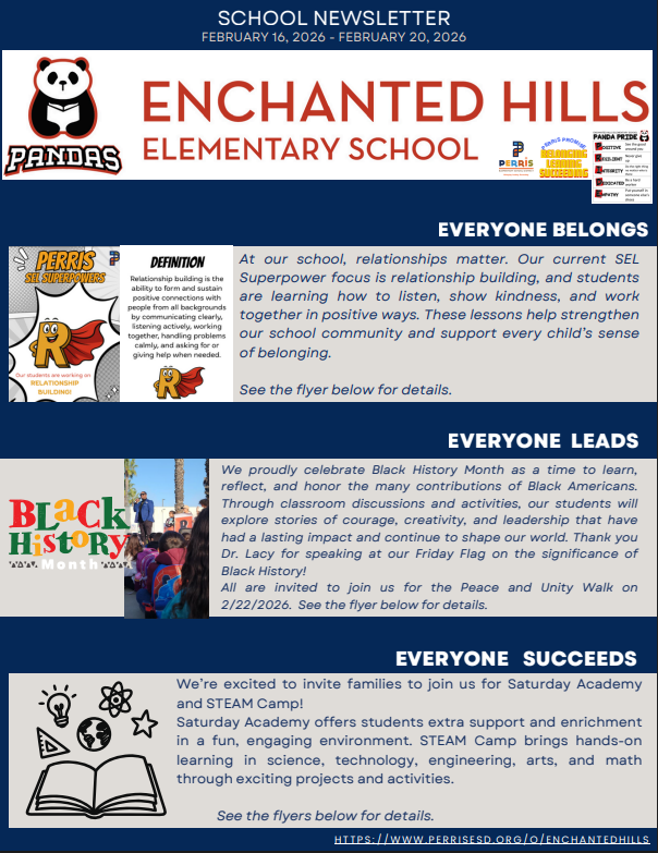 School Newsletter Page