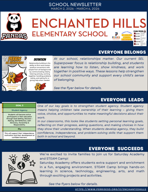School Newsletter Page