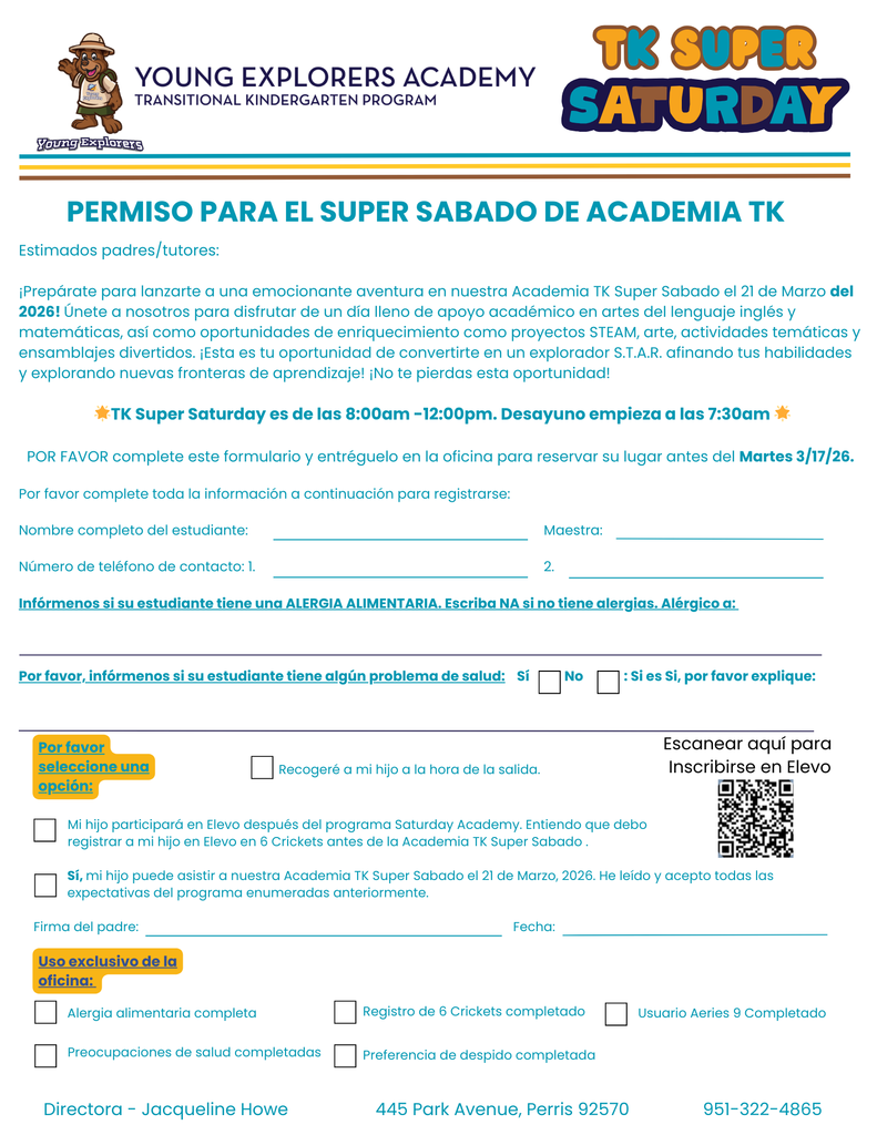 TK Super Saturday  - Spanish