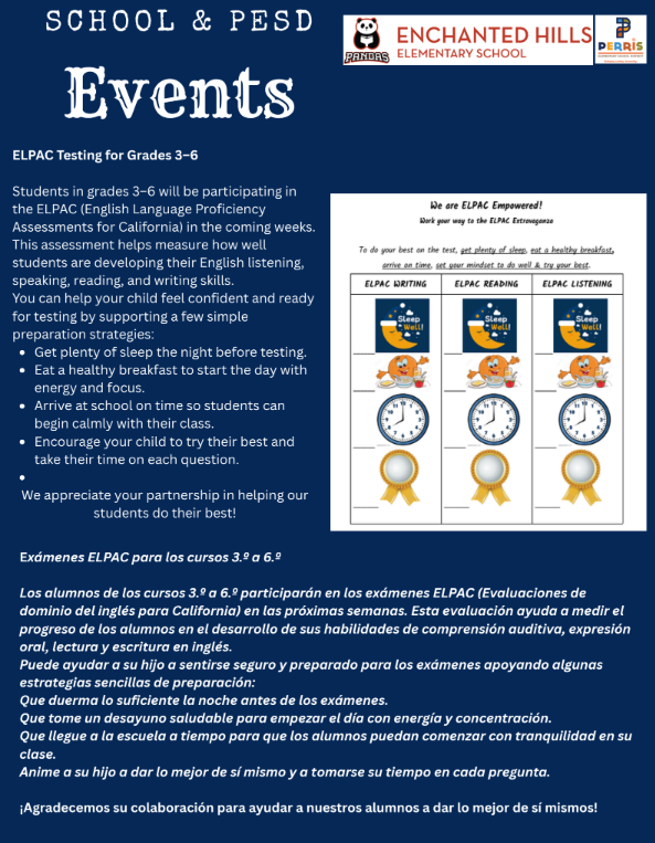 School Newsletter Page