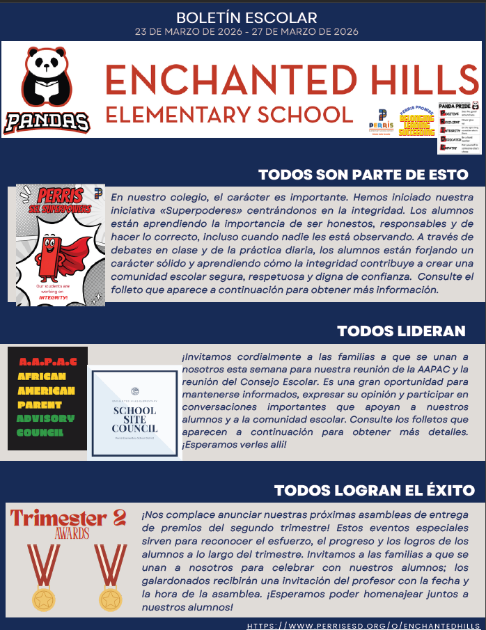 School Newsletter Page