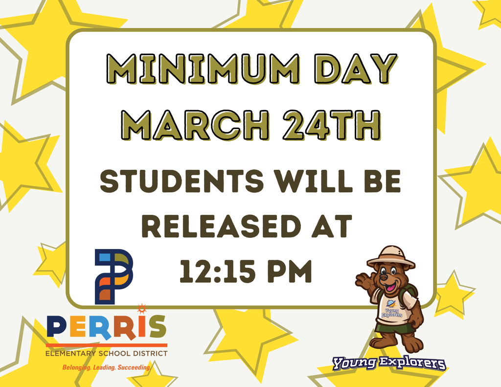 Early Out Dismissal at 12:15 - E