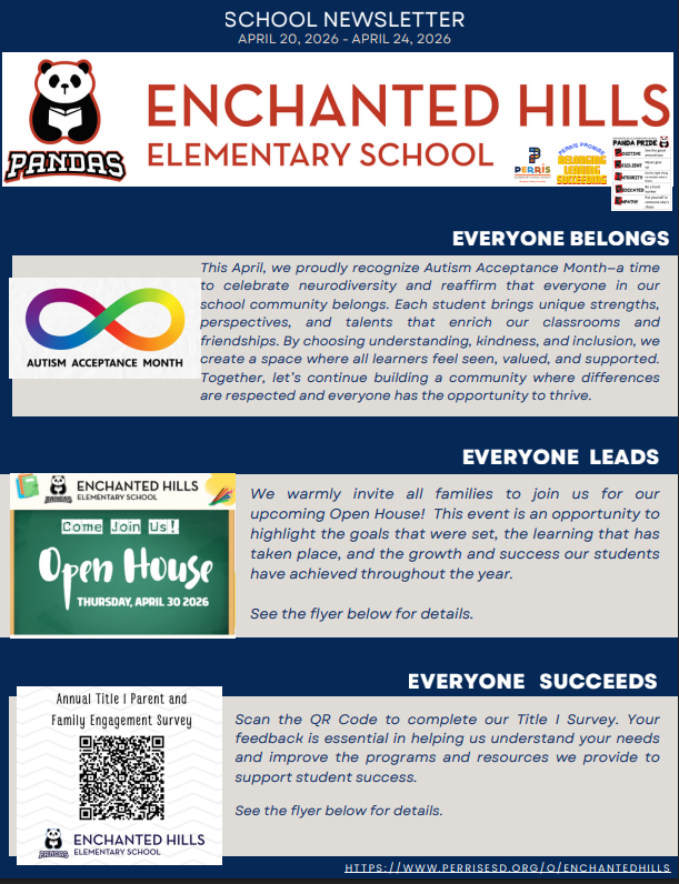 School Newsletter Page