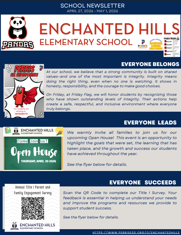 School Newsletter Page