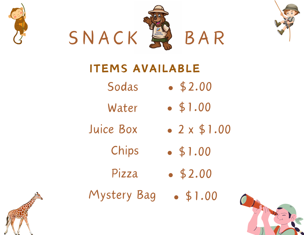 Snack Bar Prices