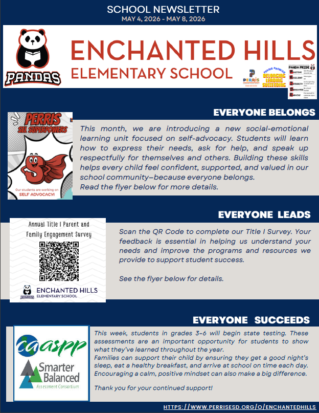 School Newsletter Page