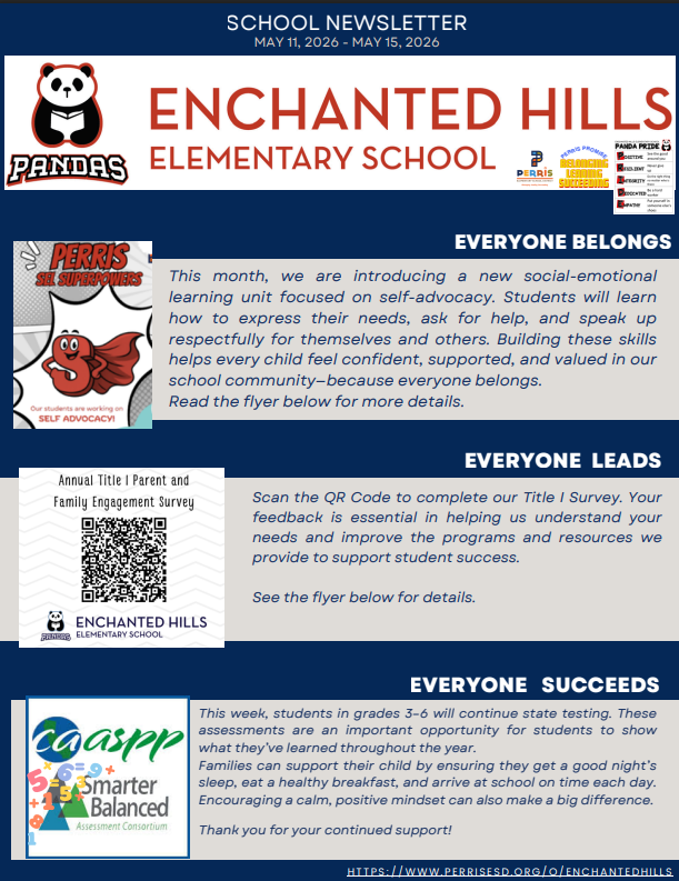 School Newsletter Page