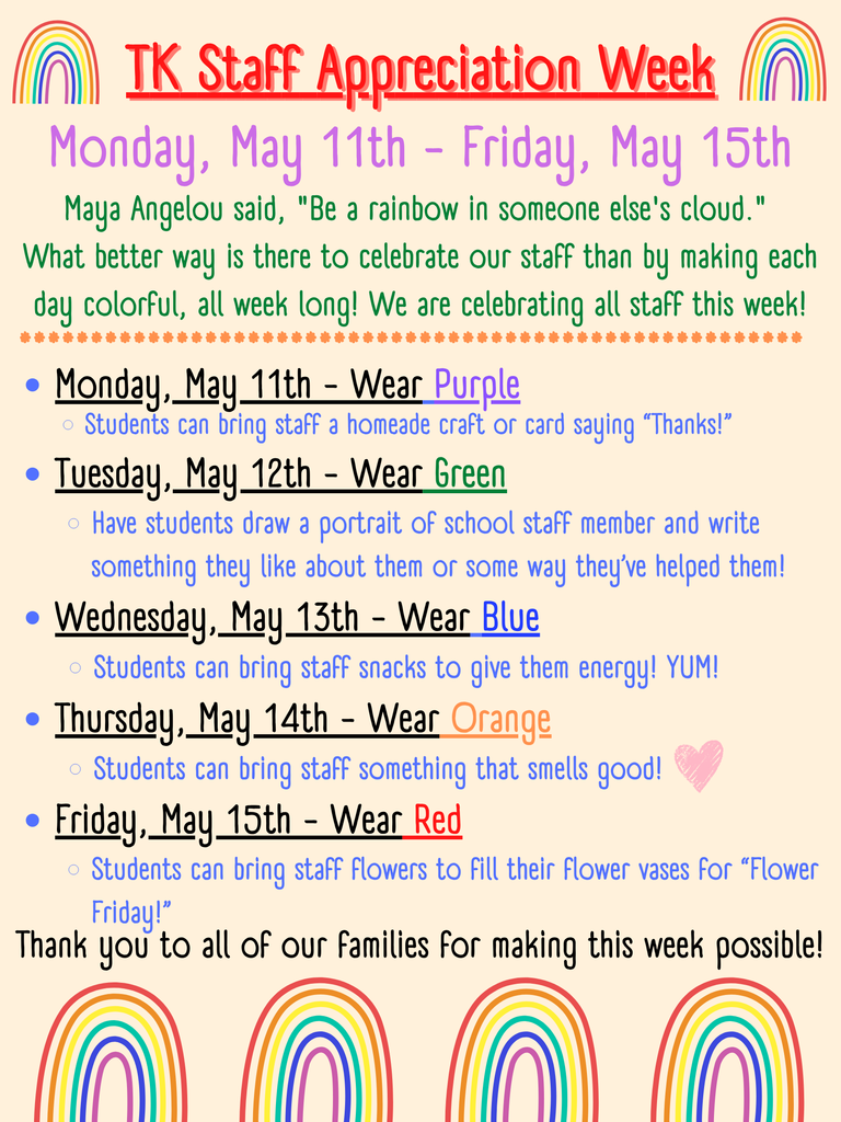 Staff Appreciation - E