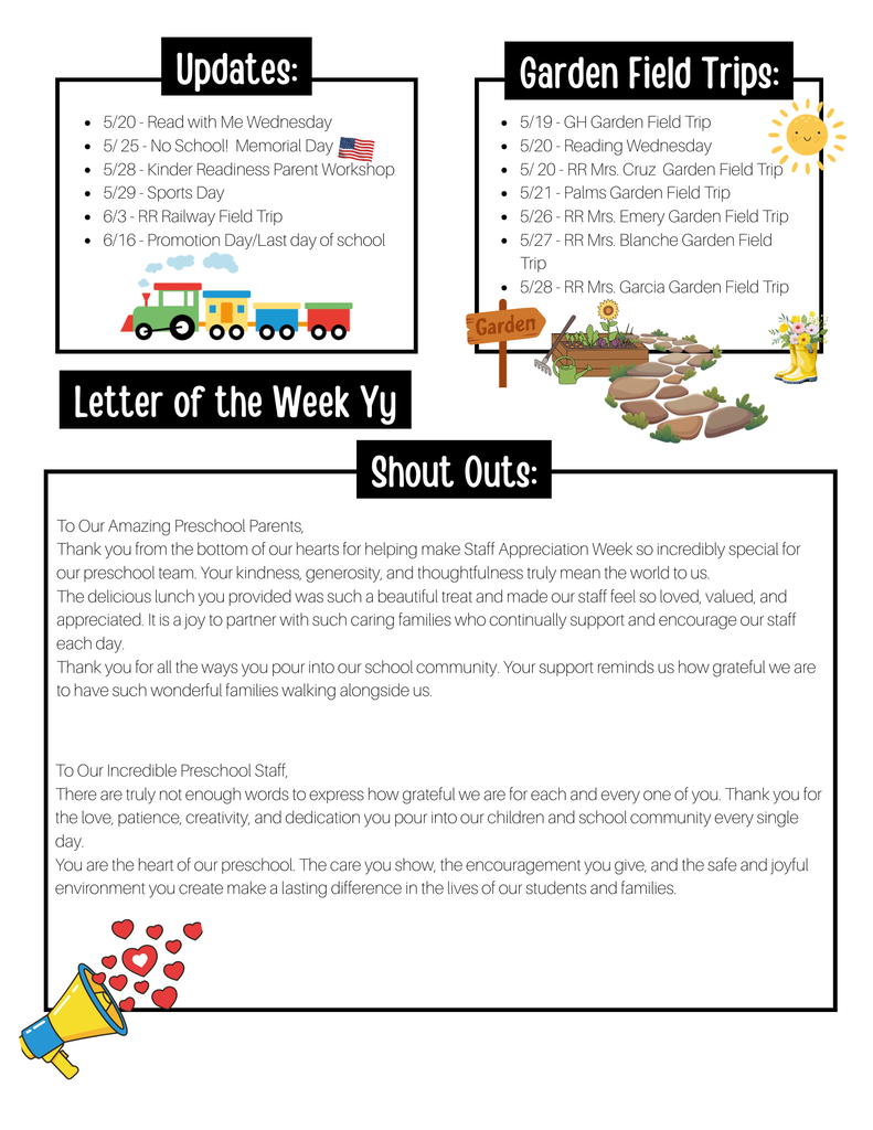 PRESCHOOL NEWSLETTER