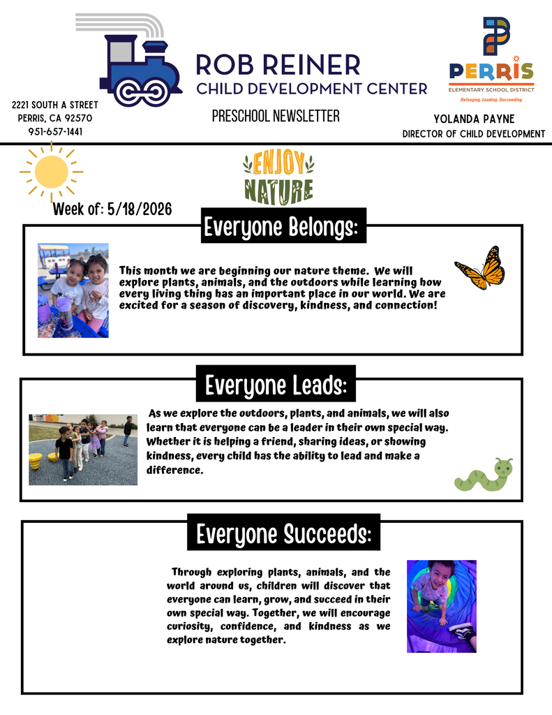 PRESCHOOL NEWSLETTER