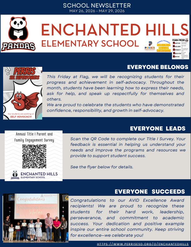School Newsletter Page