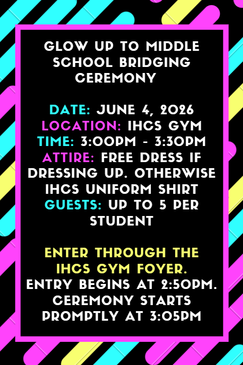 5th Grade Bridging Ceremony - June 4th - 3PM