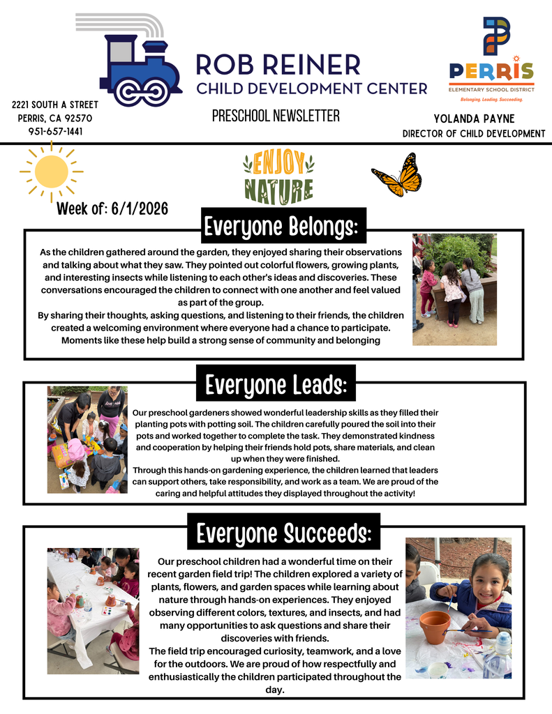 PRESCHOOL NEWSLETTER