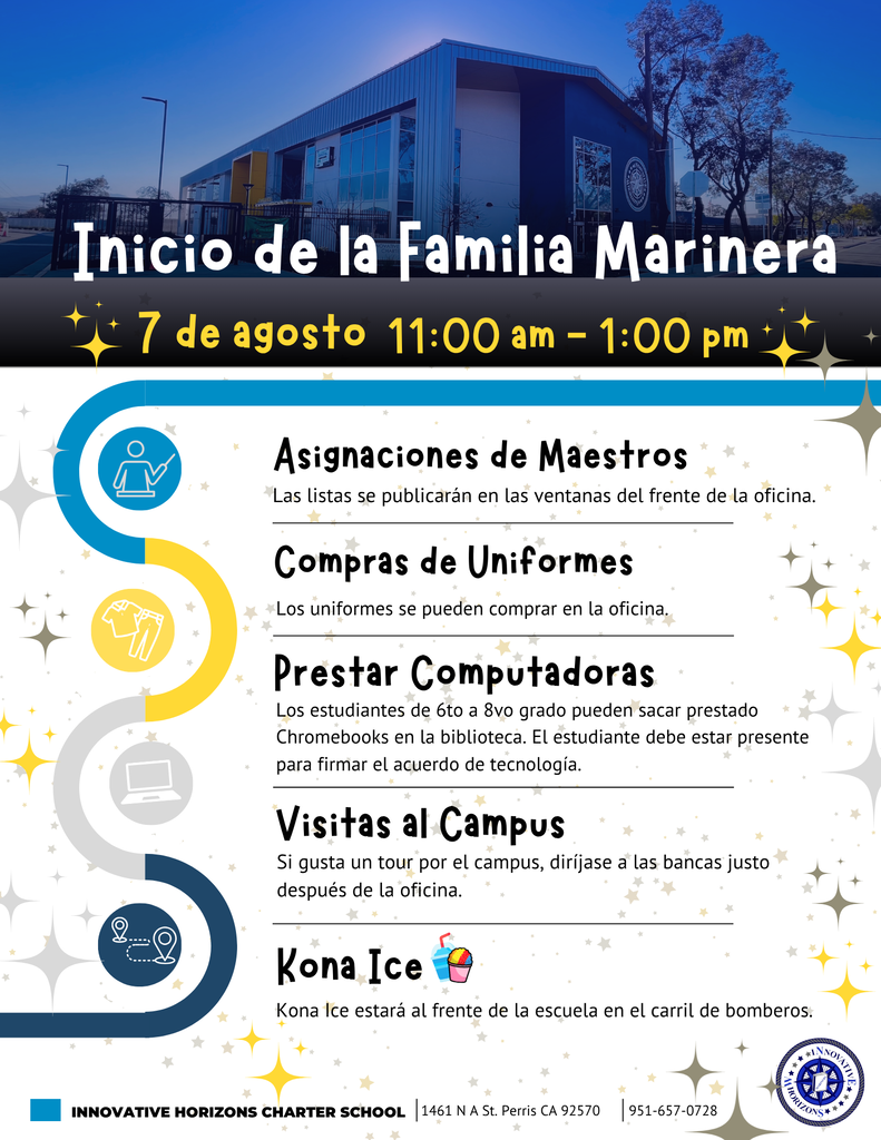 Mariner Family Kickoff- Spanish