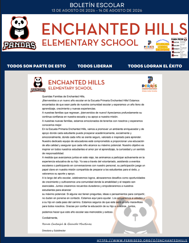 School Newsletter Page