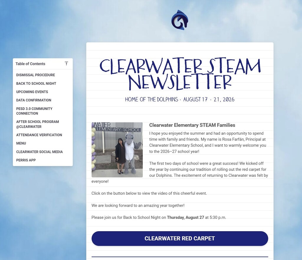Clearwater Newsletter