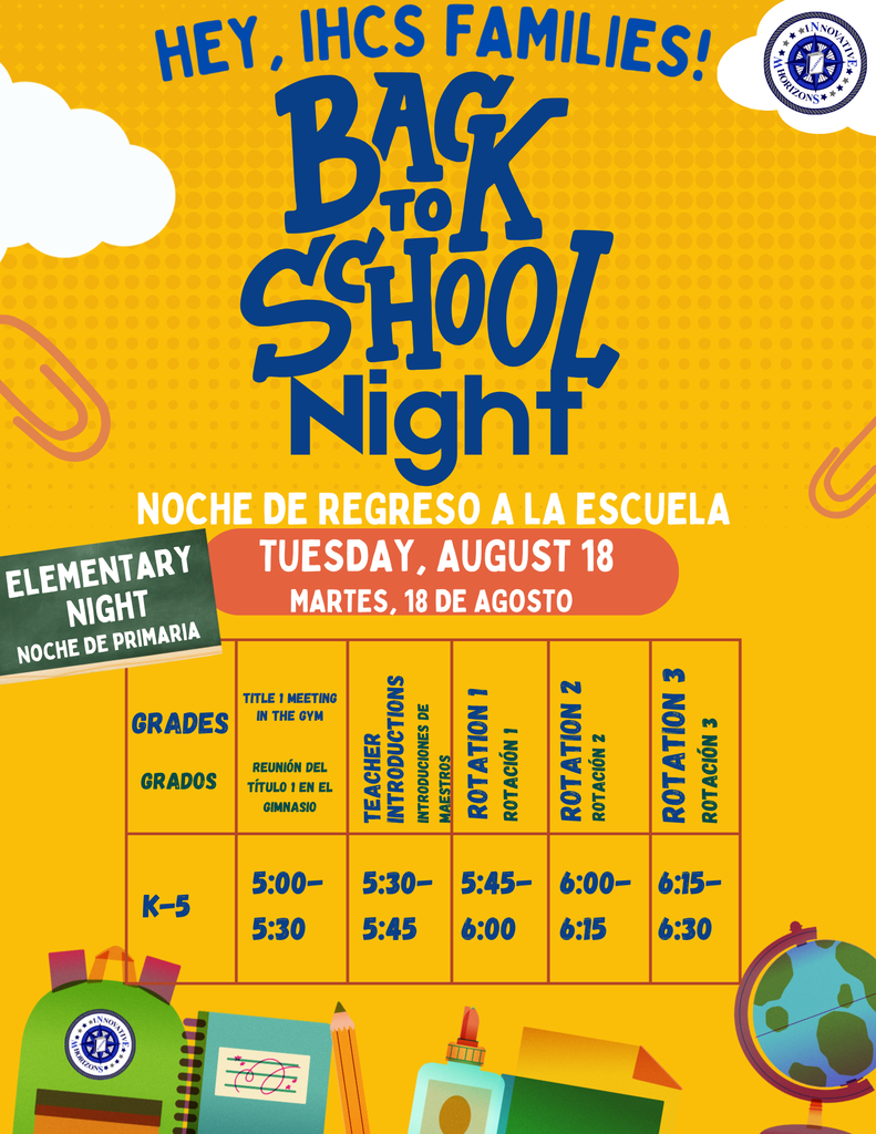Elementary Back to school night