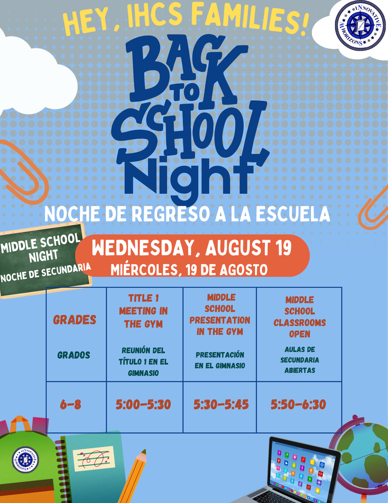 MS Back to school night