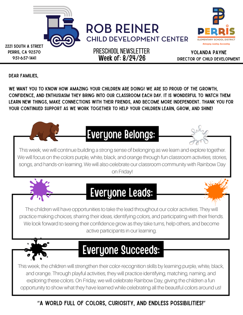 Preschool Newsletter
