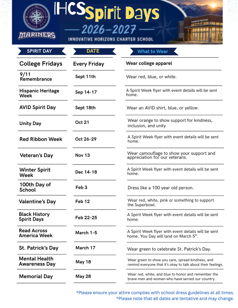 Spirit Days