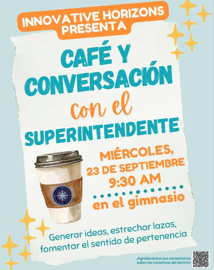 Coffee with the Superintendent flyer in Spanish