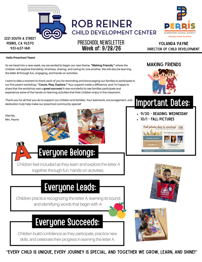 Preschool Newsletter
